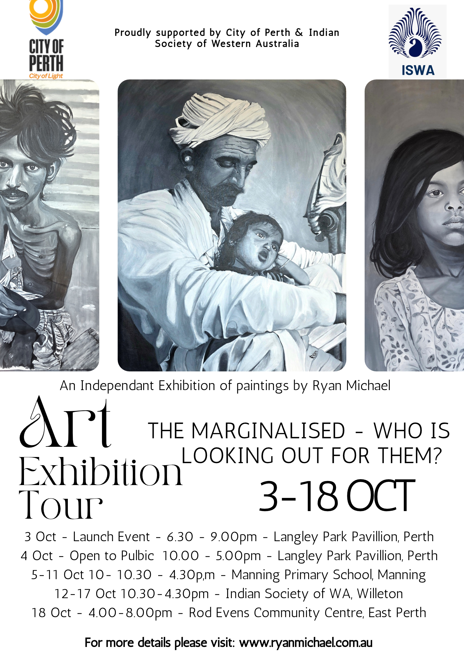 Ryan Michael Art Exhibition Tour — 3–18 October